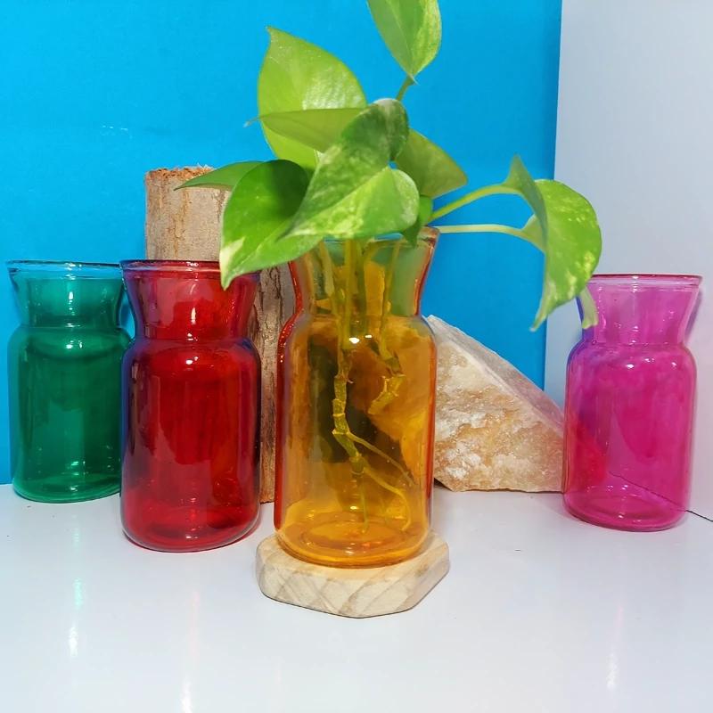 گلدان شیشه ای استوانه ای متوسط - کد 163