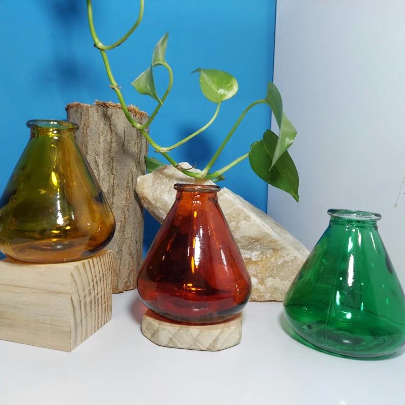 گلدان شیشه ای خمره ای  - کد 164