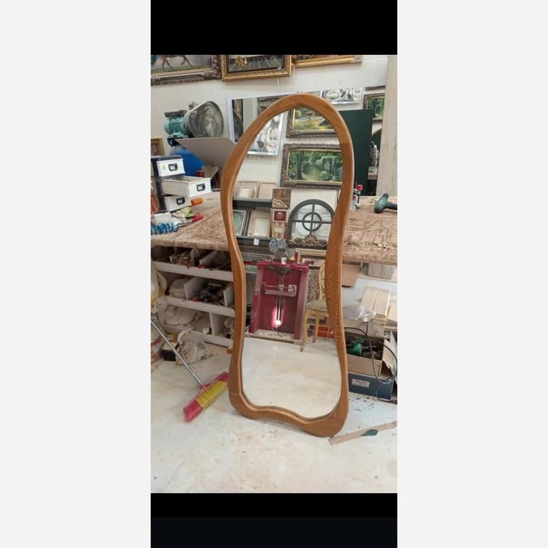 قاب آینه قدی دفرمه چوبی ( بدون آینه ) - کد 186