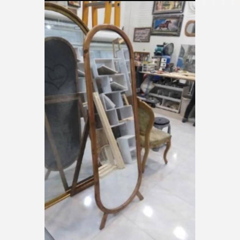 آینه قدی کپسولی چوبی  - کد 187