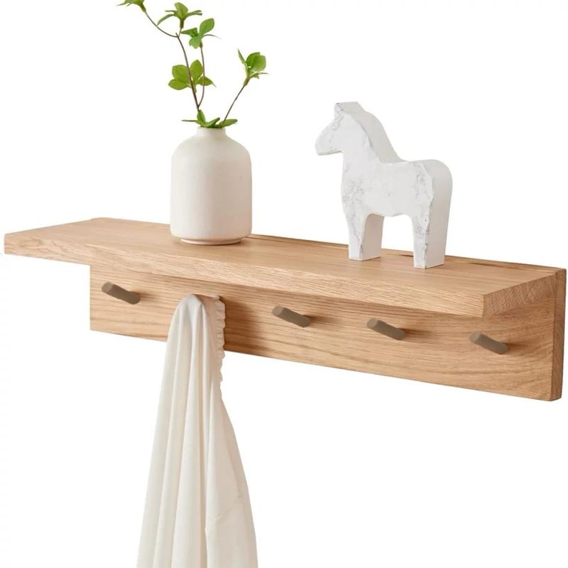 چوب لباسی آویز لباس جا لباسی چوبی دیواری  - کد 216