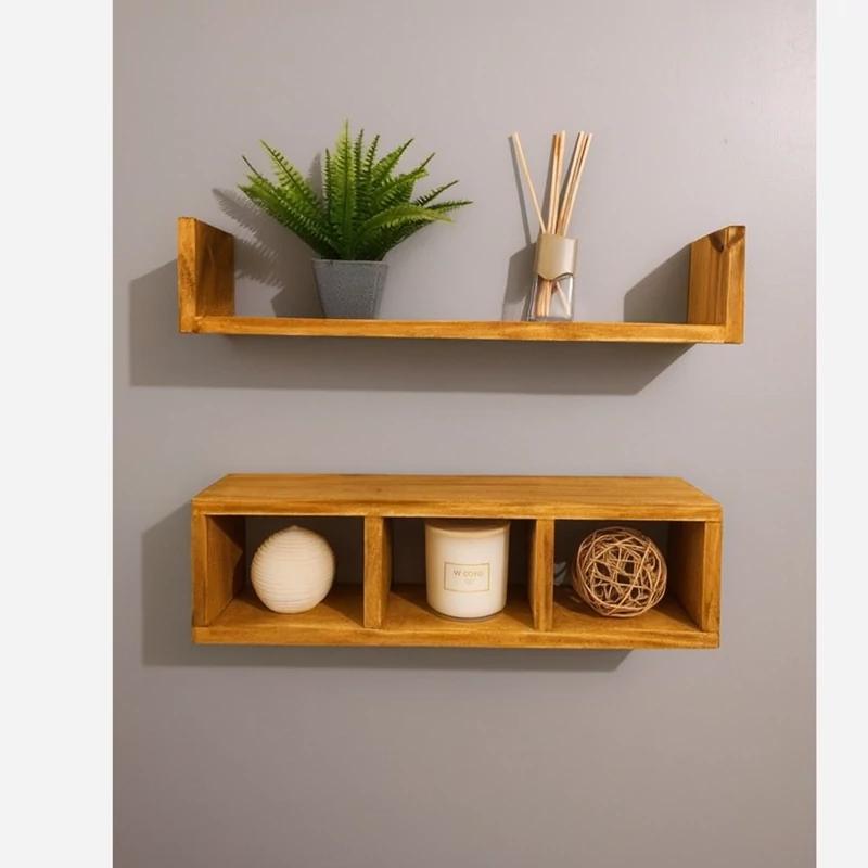 استند شلف (طبقه ) چوبی مدل بیتا دیواری دو عددی - کد 225