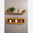 استند شلف (طبقه ) چوبی مدل بیتا دیواری دو عددی - کد 225