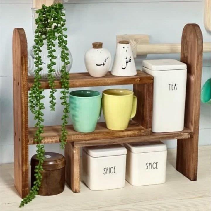 استند آشپزخانه چوبی مدل پازلی کد 228