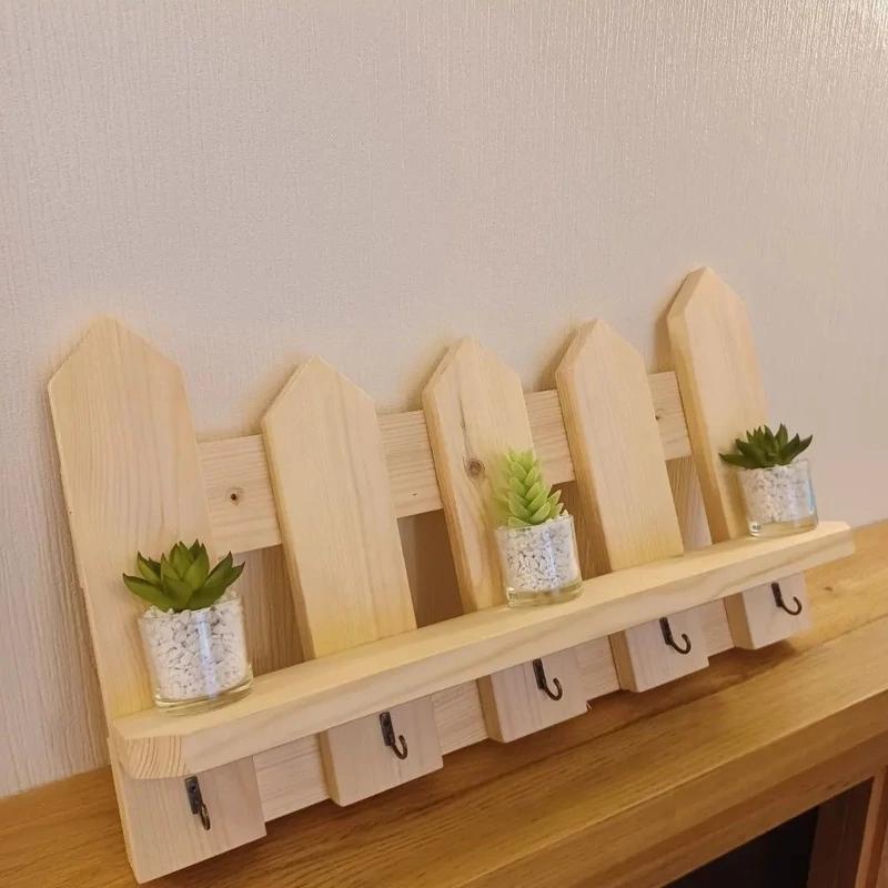 چوب لباسی چوبی طاقچه دار طرح مزرعه کد 233