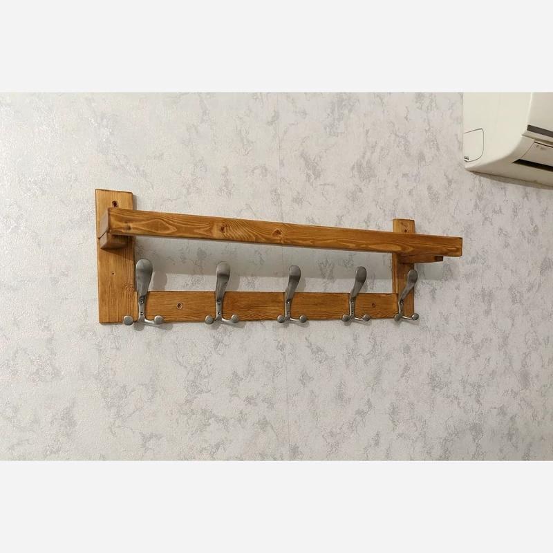 چوب لباسی آویز لباس جا لباسی چوبی طاقچه دار بزرگ ویژه  - کد 234