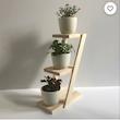 استند جا گلدانی چوبی 3 طبقه ایستاده - کد 251