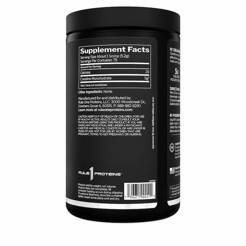 مکمل اورجینال کراتین رول وان مونوهیدرات بدون طعم  Rule 1 Creatine 390gr