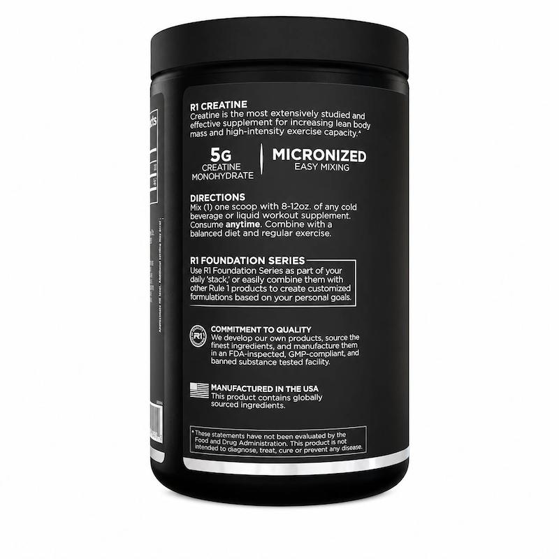 مکمل اورجینال کراتین رول وان مونوهیدرات بدون طعم  Rule 1 Creatine 390gr