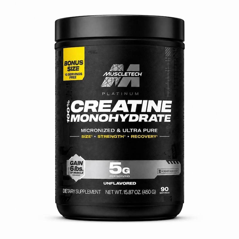 مکمل اورجینال کراتین طرح جدید مونوهیدرات پلاتینیوم ماسل تک 450 گرم Muscletech Creatine Platinum 
