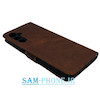کیف گوشی Galaxy A15 سامسونگ کلاسوری اورجینال مگنتی طرح چرم کتابی محافظ لنز دار جا کارتی دار قهوه ای تیره کد 21