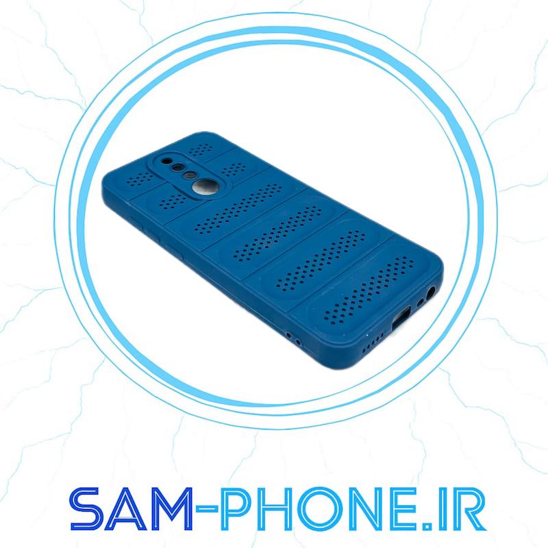 قاب گوشی Redmi 8 شیائومی طرح توری ژله ای سیلیکونی محافظ لنز دار سرمه ای کد 10486