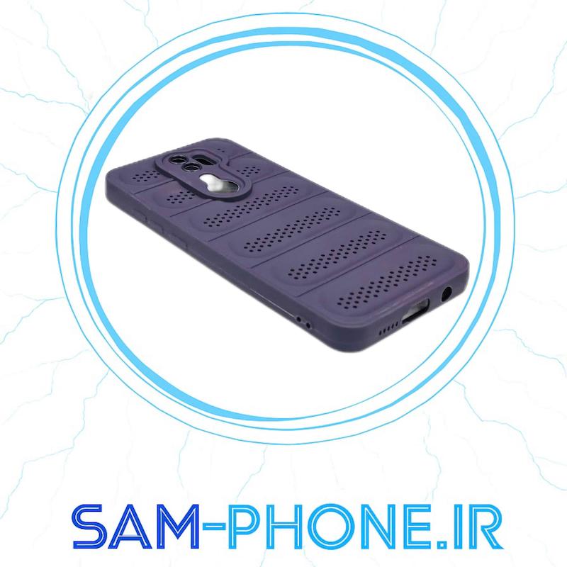 قاب گوشی Redmi 8 Pro شیائومی طرح توری ژله ای سیلیکونی محافظ لنز دار بنفش کد 10529