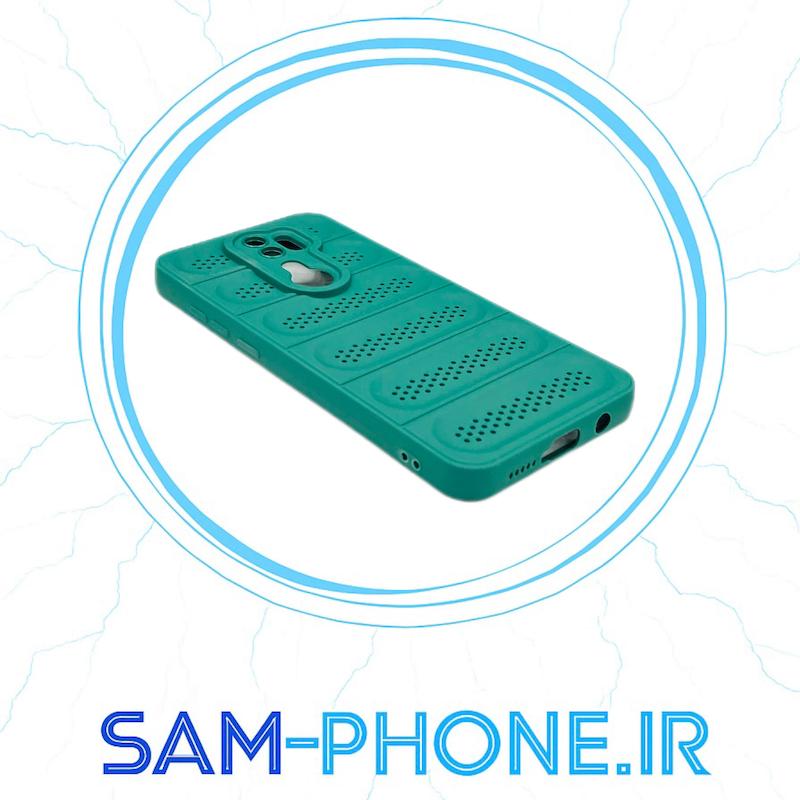 قاب گوشی Redmi 8 Pro شیائومی طرح توری ژله ای سیلیکونی محافظ لنز دار سبز کد 10531