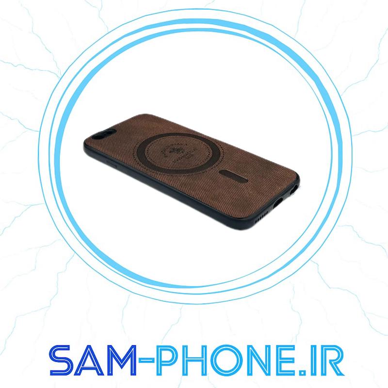قاب گوش iPhone 6 - iPhone 6s آیفون پشت چرم قهوه ای کد 10596