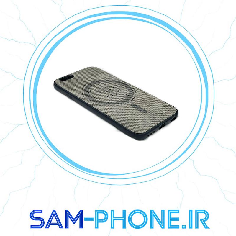 قاب گوش iPhone 6 - iPhone 6s آیفون پشت چرم خاکستری کد 10598