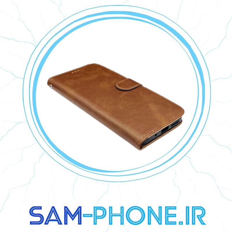 کیف گوشی Xiaomi Redmi 12 - Poco M6 Pro 5G شیائومی مگنتی طرح چرم کتابی چرمی قهوه ای کد 10621