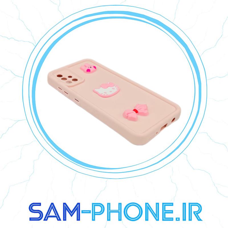 قاب گوشی Galaxy A51 سامسونگ طرح سیلیکونی Solid عروسکی برجسته محافظ لنزدار صورتی کد 10685