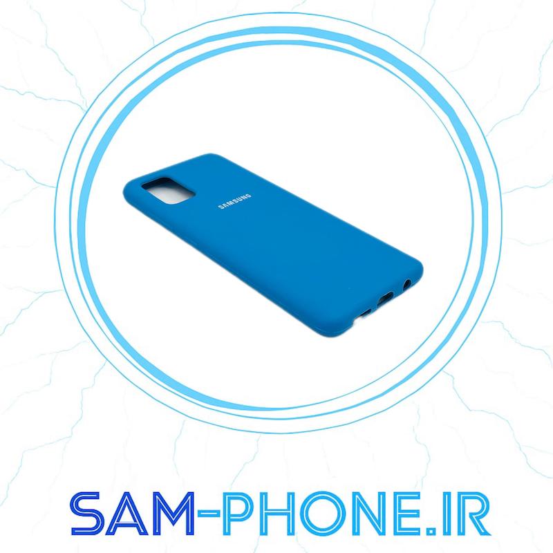 قاب گوشی Galaxy A51 سامسونگ سیلیکونی اورجینال سورا SORA پاک کنی درجه یک زیربسته محافظ لنز دار آبی کد 10688