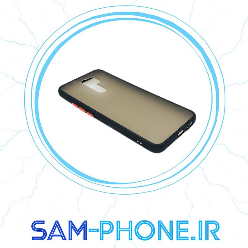 قاب گوشی Redmi 9 - Poco M2 شیائومی اورجینال متال NEW SKIN طرح پشت شیشه ای مات دور سیلیکونی مشکی کد 10692