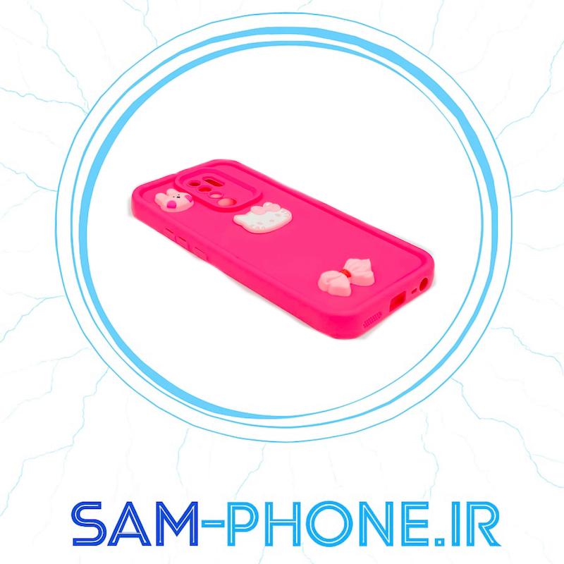 قاب گوشی Xiaomi Redmi 9 - Poco M2 شیائومی طرح سیلیکونی Solid عروسکی برجسته محافظ لنزدار صورتی کد 10696