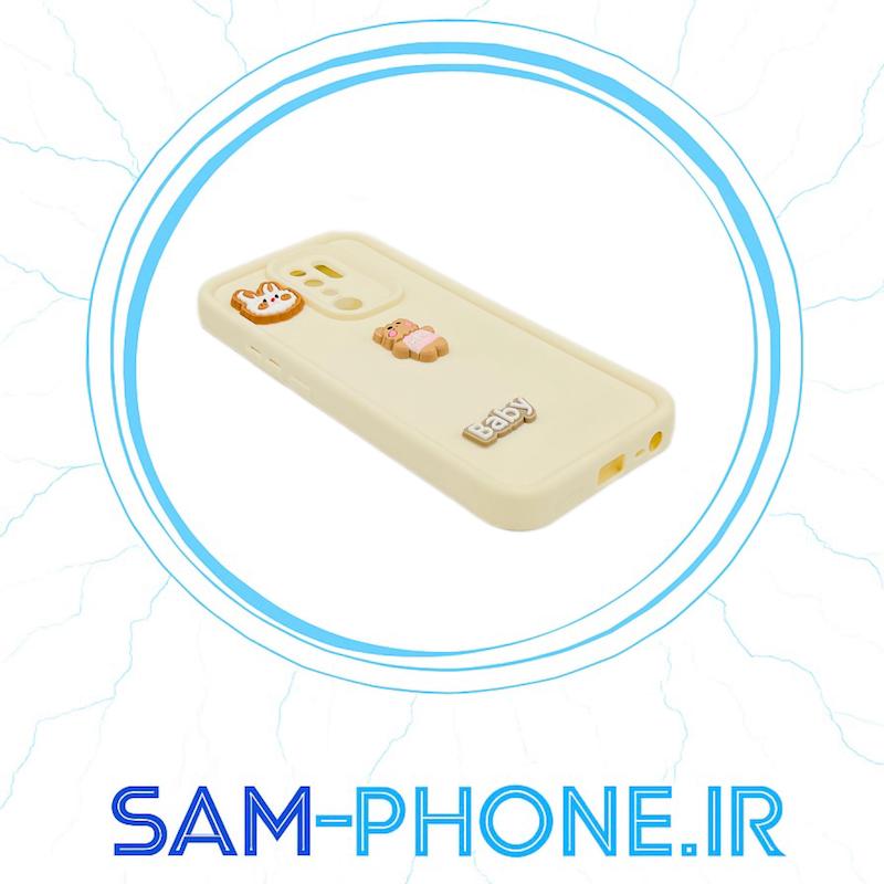 قاب گوشی Xiaomi Redmi 9 - Poco M2 شیائومی طرح سیلیکونی Solid عروسکی برجسته محافظ لنزدار سفید کد 10697