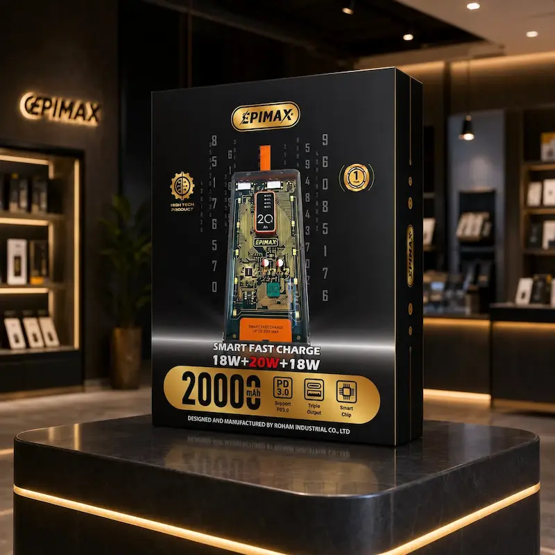 پاوربانک اپیمکس 20000 میلی آمپر EP-220 کد 10700