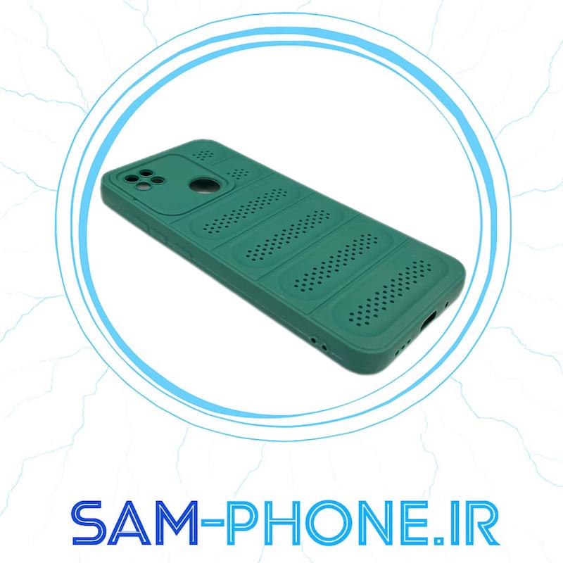 قاب گوشی Redmi 9C - Redmi 10A - Poco C3 شیائومی طرح توری ژله ای سیلیکونی محافظ لنز دار سبز کد 10725