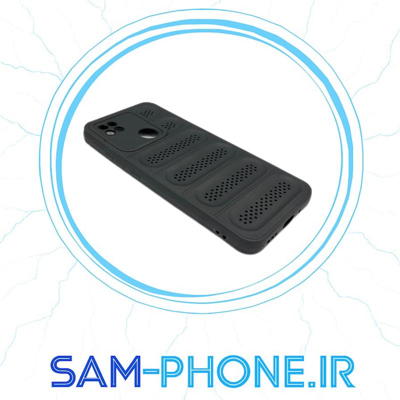 قاب گوشی Redmi 9C - Redmi 10A - Poco C3 شیائومی طرح توری ژله ای سیلیکونی محافظ لنز دار مشکی کد 10726