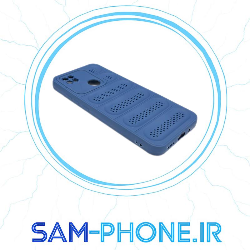 قاب گوشی Redmi 9C - Redmi 10A - Poco C3 شیائومی طرح توری ژله ای سیلیکونی محافظ لنز دار آبی کد 10727