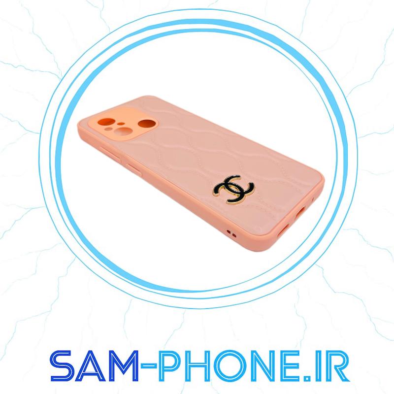 قاب گوش Redmi 12C - Poco C55 - Redmi 11A شیائومی پشت چرمی صورتی کد 10823
