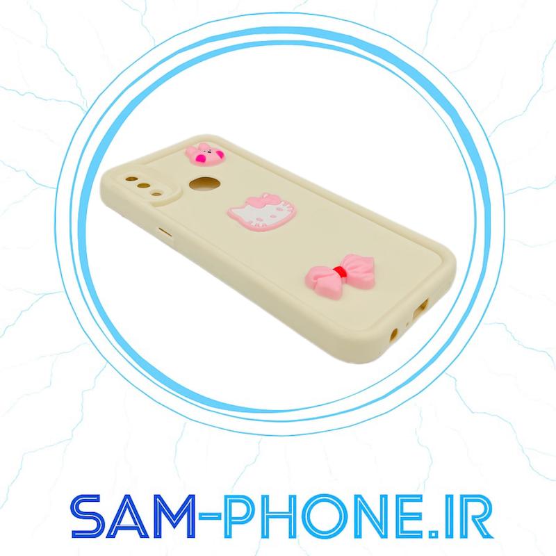 قاب گوشی Galaxy A10S سامسونگ طرح سیلیکونی Solid عروسکی برجسته محافظ لنزدار سفید کد 10825