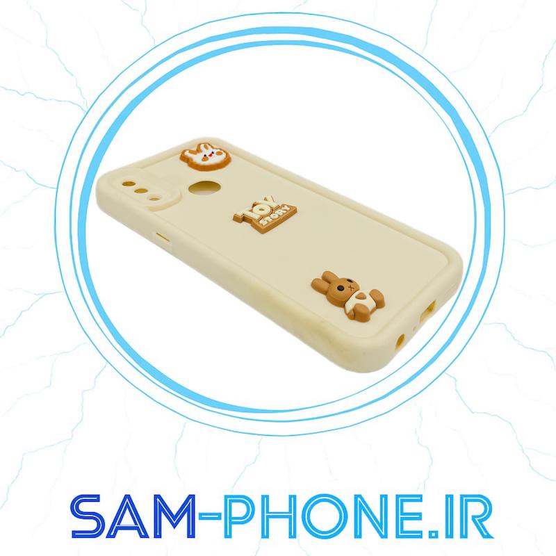 قاب گوشی Galaxy A10S سامسونگ طرح سیلیکونی Solid عروسکی برجسته محافظ لنزدار سفید کد 10826