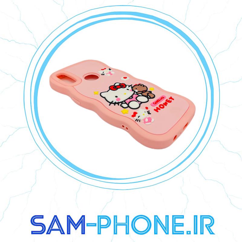 قاب گوشی Galaxy A10S سامسونگ طرح سیلیکونی Solid عروسکی برجسته محافظ لنزدار صورتی کد 10831