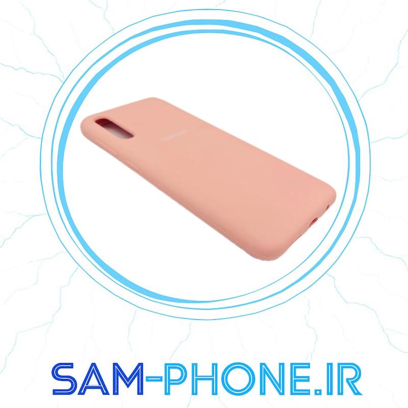 قاب گوشی Galaxy A30S - Galaxy A50S - Galaxy A50 سامسونگ سیلیکونی پاک کنی اورجینال زیر بسته محافظ لنز دار صورتی کد 10849