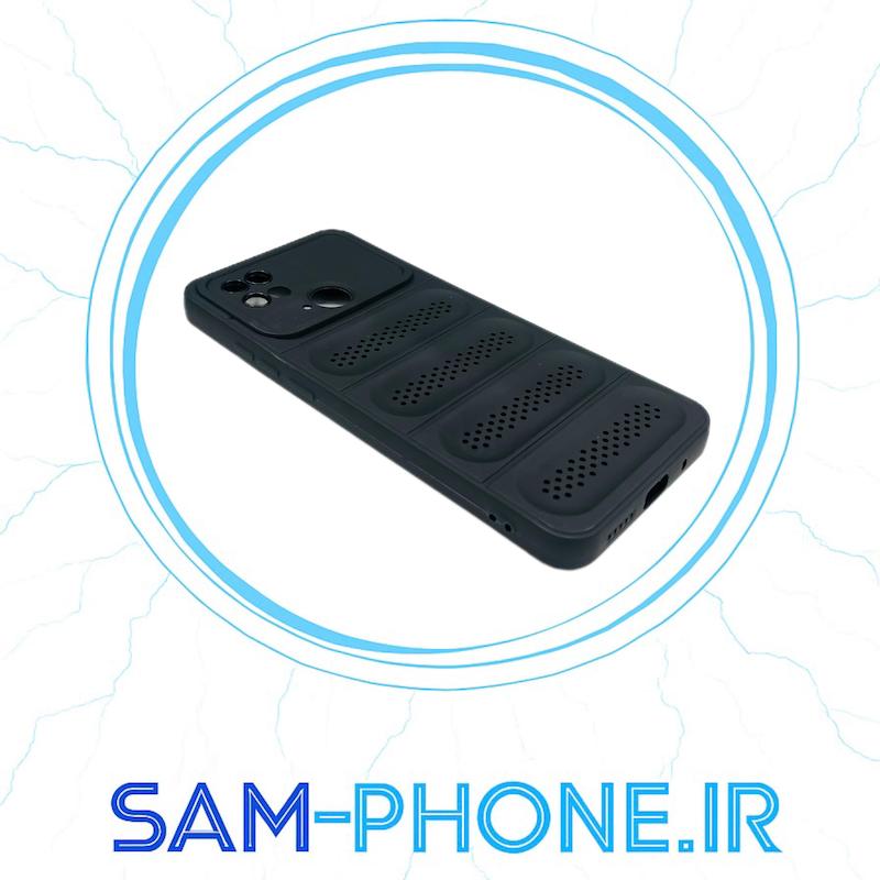 قاب گوشی Redmi 10C - Poco C40 شیائومی طرح توری ژله ای سیلیکونی محافظ لنز دار مشکی کد 10858