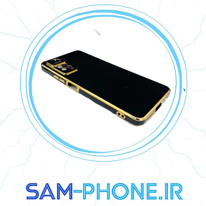 قاب گوشی Redmi Note 11 Pro 4G Global - Redmi Note 11 Pro 5G Global - Redmi Note 11E Pro - Redmi Note 12 Pro 4G شیائومی طرح ژله ای مای کیس گلد لاین دور طلایی محافظ لنز دار رنگ مشکی کد 10881