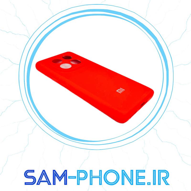 قاب گوشی Xiaomi Redmi Note 14 Pro 4G شیائومی سیلیکونی پاک کنی اورجینال زیر بسته محافظ لنز دار قرمز کد 10948