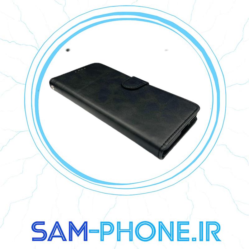 کیف گوشی Xiaomi Redmi Note 14 Pro 4G شیائومی مگنتی طرح چرم کتابی چرمی مشکی کد 10952ی