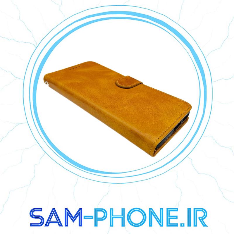 کیف گوشی Xiaomi Redmi Note 14 Pro 4G شیائومی مگنتی طرح چرم کتابی چرمی قهوه ای کد 10954