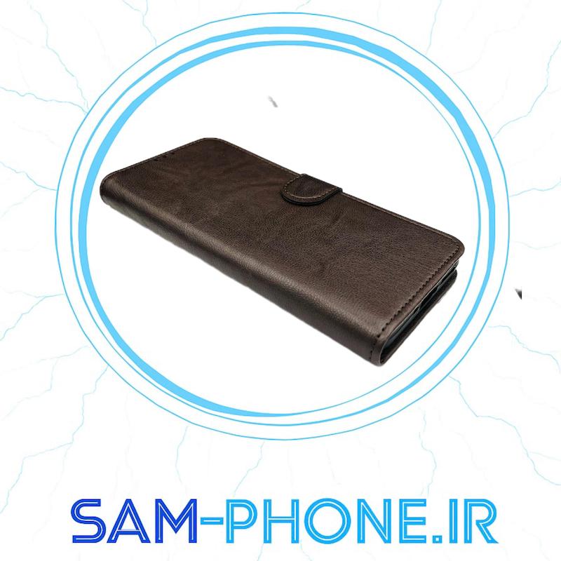 کیف گوشی Xiaomi Redmi Note 14 Pro 4G شیائومی مگنتی طرح چرم کتابی چرمی قهوه ای کد 10957