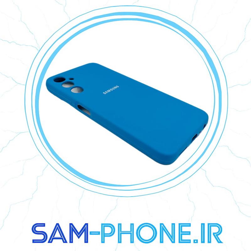 قاب گوشی Galaxy A05S سامسونگ سیلیکونی پاک کنی اورجینال زیر بسته محافظ لنز دار آبی کد 10988