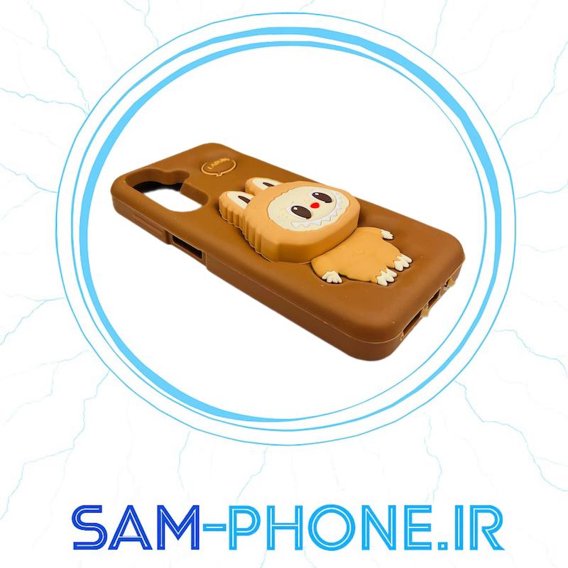 قاب گوشی Galaxy A16 سامسونگ سیلیکون پاک کنی اورجینال پاپ سوکت دار عروسکی طرح لبوبو کد 10997
