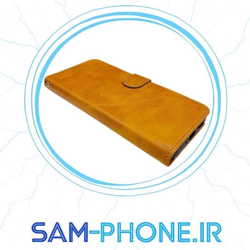کیف گوشی Xiaomi Redmi 14C - Poco C75 - Redmi A4 شیائومی مگنتی طرح چرم کتابی چرمی قهوه ای کد 11008
