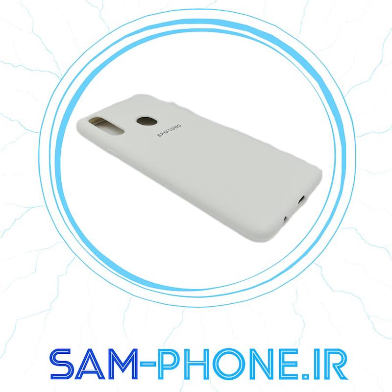 قاب گوشی Galaxy A20S سامسونگ سیلیکونی اورجینال پاک کنی درجه یک سفید کد 11033