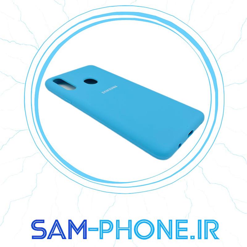 قاب گوشی Galaxy A20S سامسونگ سیلیکونی اورجینال پاک کنی درجه یک آبی کد 11034