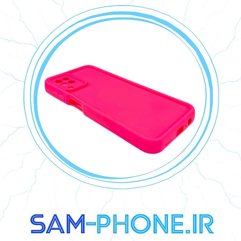 قاب گوشی Galaxy A12 - Galaxy M12 سامسونگ طرح سیلیکونی Solid محافظ لنزدار صورتی کد 11060