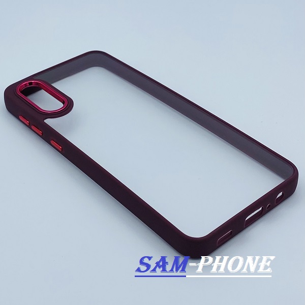 مشخصات و خرید قاب گوشی Galaxy A02 - A022 سامسونگ اورجینال متال NEW SKIN طرح پشت شیشه ای شفاف دور سیلیکونی قرمز تیره ، خرید قاب گوشی Galaxy A02 - A022 سامسونگ اورجینال متال NEW SKIN طرح پشت شیشه ای شفاف دور سیلیکونی قرمز تیره از فروشگاه سام فون ، قیمت قاب گوشی Galaxy A02 - A022 سامسونگ اورجینال متال NEW SKIN طرح پشت شیشه ای شفاف دور سیلیکونی قرمز تیره