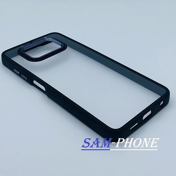 قاب گوشی Poco X3 NFC - Poco X3 Pro شیائومی اورجینال متال NEW SKIN طرح پشت شیشه ای شفاف دور سیلیکونی مشکی کد 60