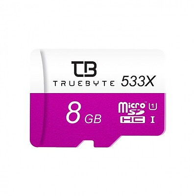  رم موبایل تروبایت (TRUE BYTE) مدل 8GB Micro SD 533X 80MB/S خشاب دار 